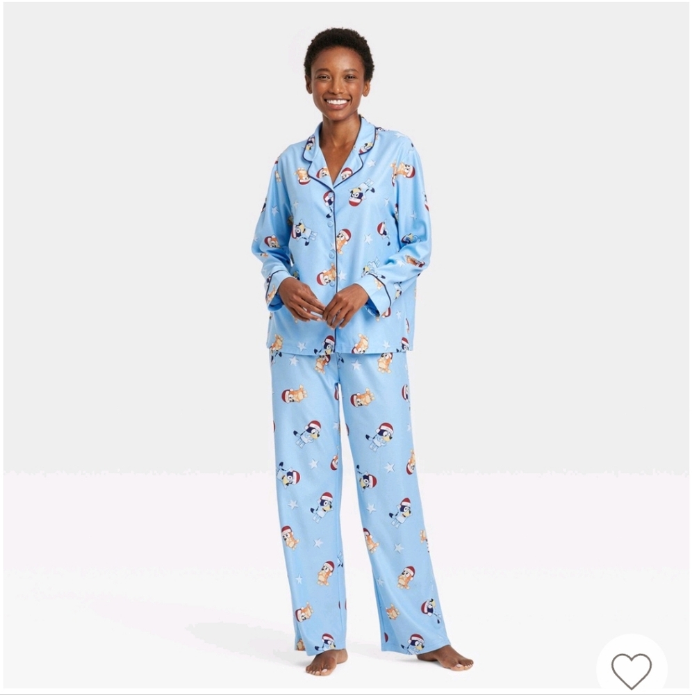 Bluey - Women's Bluey Coat and Pants Pajama Set - Blue M